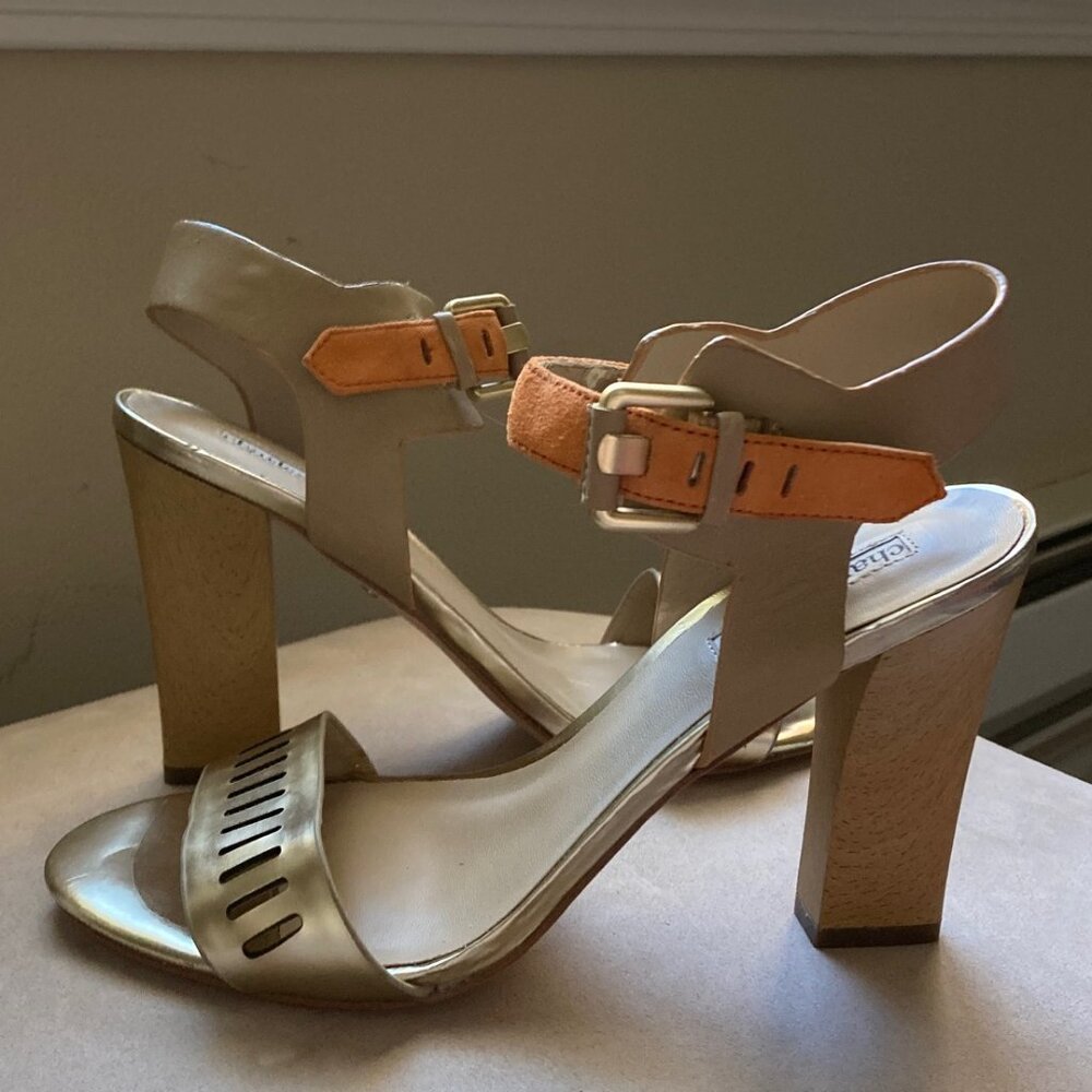 Wooden heel sandals